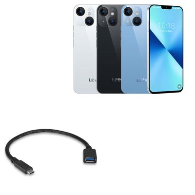 BoxWave Cable Compatible with LeTV Y1 Pro - USB Expansion Adapter, Add USB Connected Hardware to Your Phone