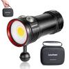LetonPower Diving Flashlight, L12 8000Lumens Dive Light,100m Underwater Video Light, Scuba Dive Lights, Underwater Flashlight with Type-C Charging for Professional Under Water Sports view 1