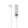 Hama 3-Way Power Strip with Switch, 1.4 m (Power Strip with Switch, 3-Way Power Strip, 3-Way Multiple Socket, Multiple Plug, with Touch Protection, Illuminated Switch, 45) White view 1