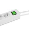 Hama 3-Way Power Strip with Switch, 1.4 m (Power Strip with Switch, 3-Way Power Strip, 3-Way Multiple Socket, Multiple Plug, with Touch Protection, Illuminated Switch, 45) White view 4