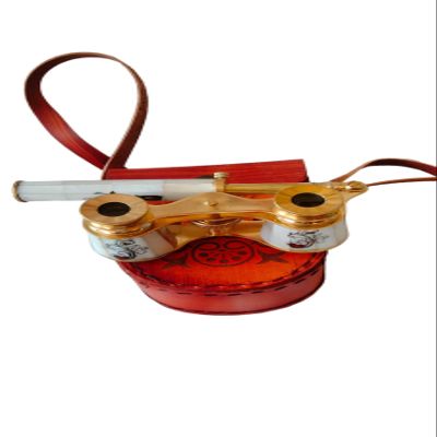 Brass Mother of Pearls White Seep Opera Glass Binocular Marine Maritime Nautical Leather Box Woman's Day, Valentine's Day Gifts