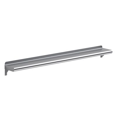AmGood 6 in. x 48 in. Stainless Steel Wall Mount Shelf - NSF Certified, Commercial Grade, 18-Gauge - Holds up to 130 lbs, with Backsplash & Bullnose Edge for Restaurant, Kitchen, Garage & Utility Room