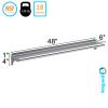 AmGood 6 in. x 48 in. Stainless Steel Wall Mount Shelf - NSF Certified, Commercial Grade, 18-Gauge - Holds up to 130 lbs, with Backsplash & Bullnose Edge for Restaurant, Kitchen, Garage & Utility Room view 3