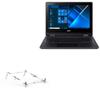 BoxWave Stand and Mount Compatible with Acer TravelMate Spin B3 (TMB311RN-31) - Pocket Aluminum Stand 3-in-1, Portable Multi Angle Viewing Riser - Metallic Silver view 1