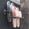 Double Layer Slipper Stand, Shoe Rack, Bathroom Towel Holder Storage Organizer, Pot Cover Rack, Multifunctional Door Shoe Hangers, Wall Mounted (Size : 80 * 6 * 13cm) view 1