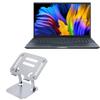 BoxWave Stand and Mount Compatible with ASUS ZenBook Pro 15 (UM535) - Executive VersaView Laptop Stand, Ergonomic Adjustable Viewing Angle Metallic Riser - Metallic Silver view 1