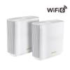 ASUS ZenWiFi XT9 AX7800 Tri-Band WiFi6 Mesh WiFiSystem (2Pack), 802.11ax, up to 5700 sq ft & 6+ Rooms, AiMesh, Lifetime Free Internet Security, Parental Controls, 2.5G WAN Port, UNII 4, White view 3