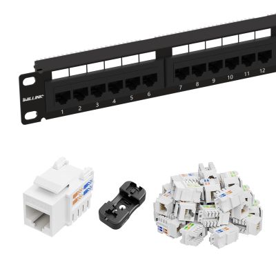 iwillink 24 Port Patch Panel and Cat6 Keystone Jack RJ45 Keystone Jack 25-Pack and Keystone Punch-Down Stand
