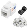iwillink 24 Port Patch Panel and Cat6 Keystone Jack RJ45 Keystone Jack 25-Pack and Keystone Punch-Down Stand view 3