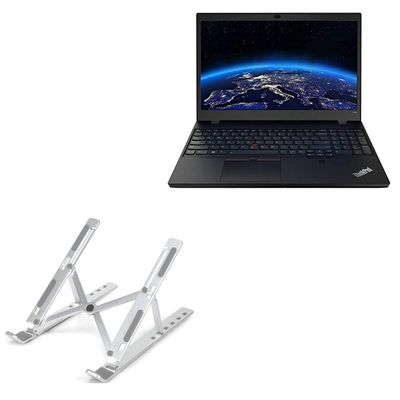 BoxWave Stand and Mount Compatible with Lenovo ThinkPad P15v (21D8) - Compact QuickSwitch Stand, Portable Multi Angle Viewing Foldable Riser - Metallic Silver