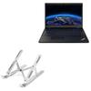 BoxWave Stand and Mount Compatible with Lenovo ThinkPad P15v (21D8) - Compact QuickSwitch Stand, Portable Multi Angle Viewing Foldable Riser - Metallic Silver view 1