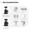 Andoer Mini Dual Use Ball Head Ballhead Adapter 1/4 Inch Screw & Cold Shoe Connection 360 Rotatable Aluminum Alloy with Large Magnetic Base 350g Load Capacity Replacement for Sports Camera Digital view 2