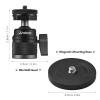 Andoer Mini Dual Use Ball Head Ballhead Adapter 1/4 Inch Screw & Cold Shoe Connection 360 Rotatable Aluminum Alloy with Large Magnetic Base 350g Load Capacity Replacement for Sports Camera Digital view 3