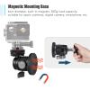 Andoer Mini Dual Use Ball Head Ballhead Adapter 1/4 Inch Screw & Cold Shoe Connection 360 Rotatable Aluminum Alloy with Large Magnetic Base 350g Load Capacity Replacement for Sports Camera Digital view 4