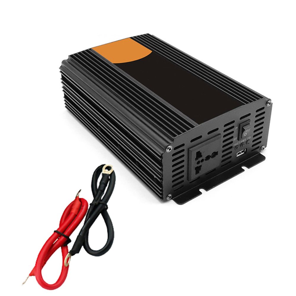 Car Inverter DC 12V to AC 220V Home Modified Sine Wave Power Inverter Transformer with 2 AC Outlets and Cooling Fans for TV, LED Light, DVD Player, Oven,2500W-12V/220V