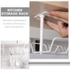 Zerodeko 1set under Desk Cable Organizer Rack Non-punching Wire Storage Basket Compact Design for Kitchen view 3