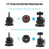Andoer Double Use Mini Spherical Head Adapter 1/4 Inch Screw Connection and Cold Slide Aluminum Alloy 360 Swivel with Large Magnetic Base Capacity view 4