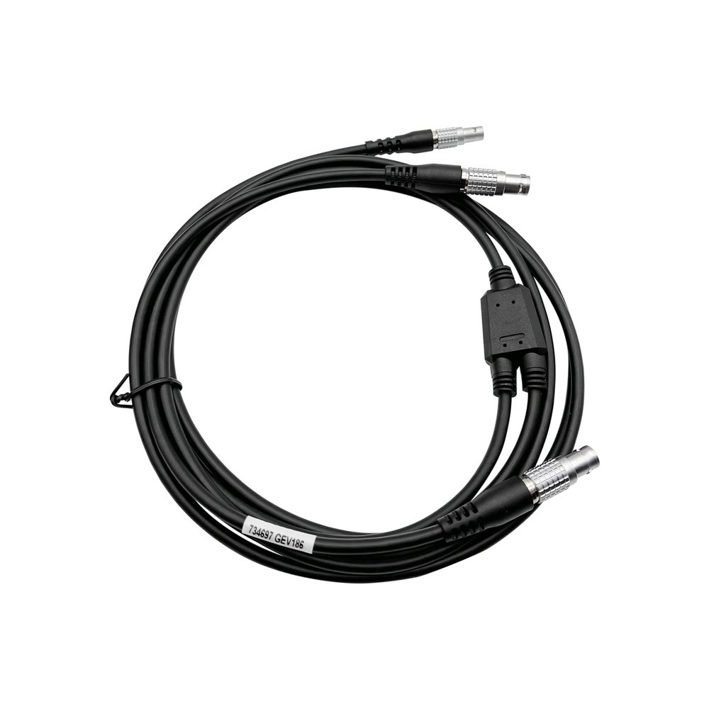 LS2015 New GEV186734697 Y-Cable Compatible for Total Station TPS1200 RX1200 GPS Host External Battery GEB171