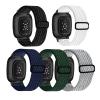 5 Pack Stretchy Band Compatible with Versa 3 Bands/Sense Bands/Versa 4 Bands/Sense 2 Bands Women Men,Soft Elastic Nylon Sport Strap Adjustable Replacement Wristbands for Versa 4/Sense 2 Watch view 1