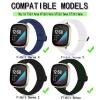 5 Pack Stretchy Band Compatible with Versa 3 Bands/Sense Bands/Versa 4 Bands/Sense 2 Bands Women Men,Soft Elastic Nylon Sport Strap Adjustable Replacement Wristbands for Versa 4/Sense 2 Watch view 4