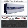 ELBLUS 6000W 8000W 10000W 12000W Pure Sine Wave Inverter 12V/24V/48V/60V/72V DC to 110V/120V AC Power Converter with LCD Display 2 AC Outlets Car Power,8000W-48Vto220V view 4