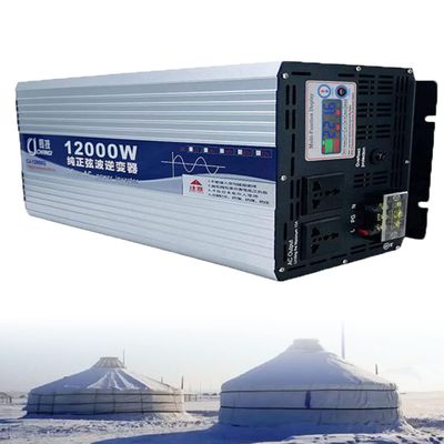 ELBLUS 6000W 8000W 10000W 12000W Pure Sine Wave Inverter 12V/24V/48V/60V/72V DC to 110V/120V AC Power Converter with LCD Display 2 AC Outlets Car Power,12000W-24Vto110V