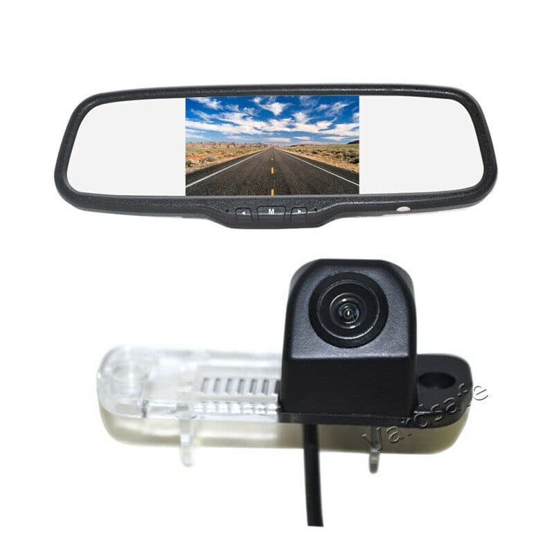 Vardsafe VS496C 5 inch Clip-on Mirror Monitor & Rear View Parking Camera for Mercedes Benz GL ML320 350 300 250 450 63 W164 W251 R300 R350 R500