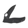 ARIAT Engraved Shield Text Logo Serrated Blade Folding Knife, Black, 3.5" Blade (Large) view 4