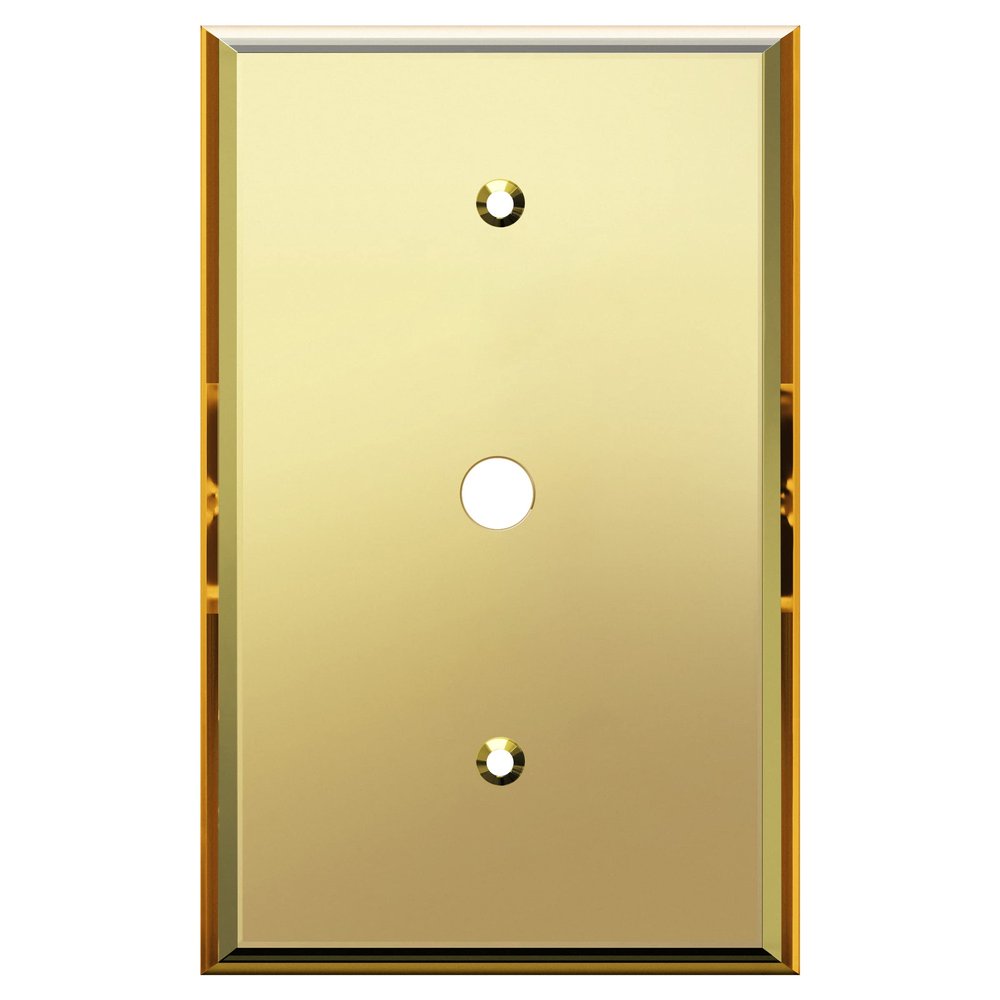 LIDER Reflective 0.406" Diameter Hole Phone Cable Wall Plate, Acrylic