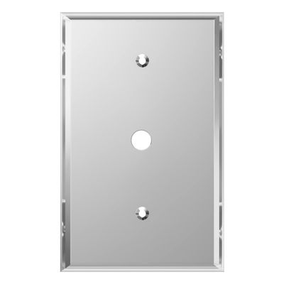 LIDER Reflective 0.406" Diameter Hole Phone Cable Wall Plate, Acrylic