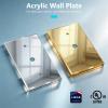 LIDER Reflective 0.406" Diameter Hole Phone Cable Wall Plate, Acrylic view 2