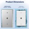 LIDER Reflective 0.406" Diameter Hole Phone Cable Wall Plate, Acrylic view 3