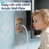 LIDER Reflective 0.406" Diameter Hole Phone Cable Wall Plate, Acrylic view 4