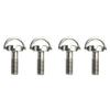 TEHAUX 2sets D-Ring Screw Camera Stainless Steel D-Ring Flat Head Slot Screw Action Camera Mount Adapter Tripod Quick Release 2pcs*2 view 1