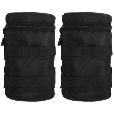 Mobestech 2pcs Lens Bag Camera Lens Pouch Zipper Case Protective Bag Camera Accessories