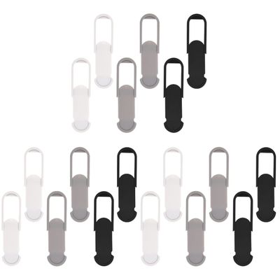 SOLUSTRE 18pcs Protective Webcam Cover Privacy Screen for Laptop Desktop Phone Easy Open Close Black