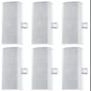 Rockville Wet Array 4 White 70V 60W Commercial Wall Mount Swivel Column Speaker, 2-Way Line Array Design, IP55 Waterproof, Indoor/Outdoor Use for Restaurants, Churches, Auditoriums (6 Item)