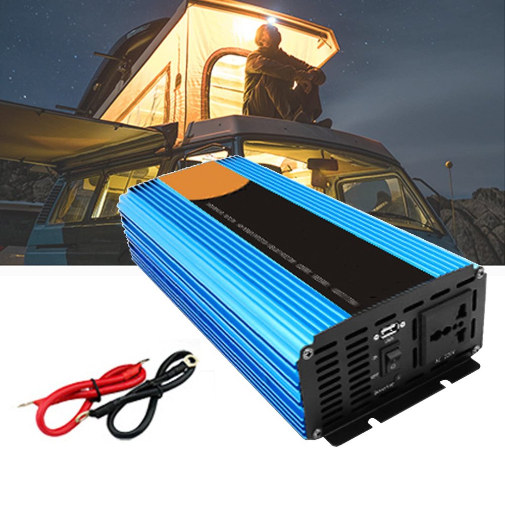 TOOJUN Pure Sine Wave Power Inverter DC 24V to AC 220V Portable Power Converter Transformer LCD Display for Car Household,6000W-24V/220V