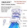 TRZLIFE Desk Vacuum Cleaner, Portable USB Rechargeable Mini Handheld Cleaner Sucks Up Crumbs Debris from Desktop Countertop Drawer, Perfect Office Desk Accessory, Ideal Valentine's Day Gift Pink view 2