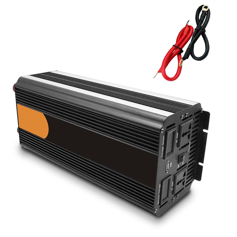 TOOJUN Upgrade Power Inverter Home DC 12V to AC 220V Car Converter with LCD Display Dual AC Outlets and Temperature Control Heat Dissipation Fan,2500W-12V/220V