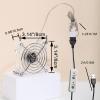 SKIVTGLAMP 3.15-Inch USB-Powered Fan Smart Fan with Timing and Speed Governing Switch Small Room Air Circulator Fan for Pet,Silent and Portable - Transparent view 3