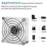 SKIVTGLAMP 3.15-Inch USB-Powered Fan Smart Fan with Timing and Speed Governing Switch Small Room Air Circulator Fan for Pet,Silent and Portable - Transparent view 4