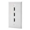 LULOSK 3 Port HDMI Female to Female Wall Plate in White (HDMI 3 Port) view 1