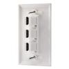 LULOSK 3 Port HDMI Female to Female Wall Plate in White (HDMI 3 Port) view 2
