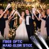 Jecery 24 Pieces White Fiber Optic Wands Bulk LED Wedding Sparklers Send off Light up Wand Sticks with 3 Modes Flashing for Bridal Shower Reception Birthday Glow in the Dark Party Favors Supplies view 4