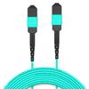 AMPCOM MPO to MPO Trunk Cable 50/125m Multimode OM3-300 (24 Fiber, MPO to MPO Female, Type B, LSZH/Riser, UPC, Aqua) 1m (3ft) view 1