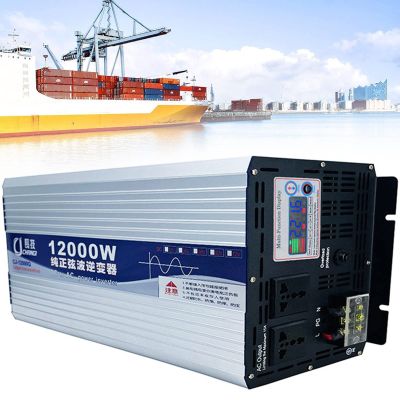 Power Inverter 10000W/12000W Pure Sine Wave Inverter DC 24V/48V/60V/72V to AC 110V/220V Car Inverter Voltage Converters Power Transformer,for RV Truck Solar System Travel Camping,12000W-24Vto110V
