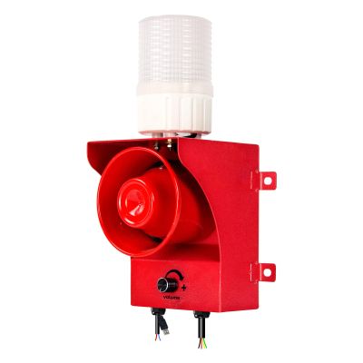 Y DIANS S Dry Contact Signal Triggered Security Siren Alarm Waterproof 120dB Horn Speaker Red Yellow Green Strobe Light Siren for Factory Fire Stations Harbours PLC System DC24V SLA-315