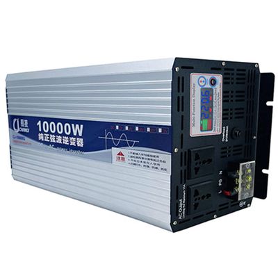 UIBAO Pure Sine Wave Power Inverter 24V/48V/60V/72V DC to AC 110V/220V Voltage Converters 8000W/10000W/12000W Peak Load Power Aluminum Case with 4 Cooling Fan & 2 Socket,10000W-24Vto220V