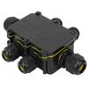 450VAC 24A M686 Black Cable Waterproof Junction Box, 5m Plastic Underwater Connection Wiring Box, Can Be Filled With Glue, for Home, Garden(6 Way) view 4